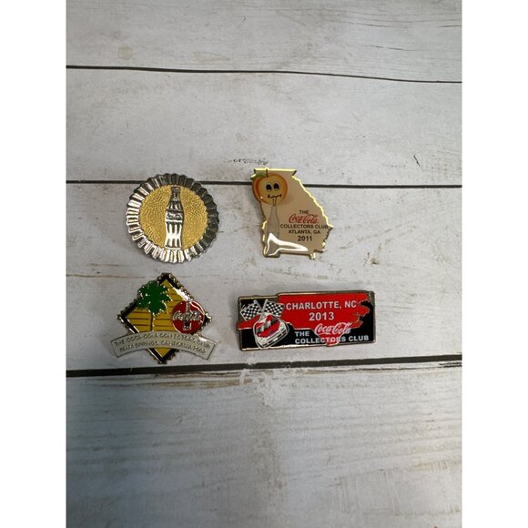 Coca Cola Pin Lot of 4 Racing 2013 Georgia 2011 Palm Springs 2002 Bottle Hat Lap - Picture 2 of 16